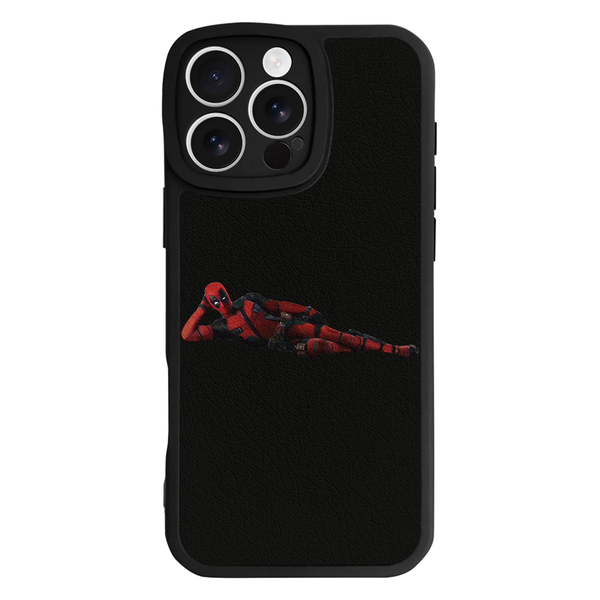 （画像用） Deadpool デッドプール 【iPhone 16シリーズ対応】シリコンスマホケース（レザー調） 材質：シリコン